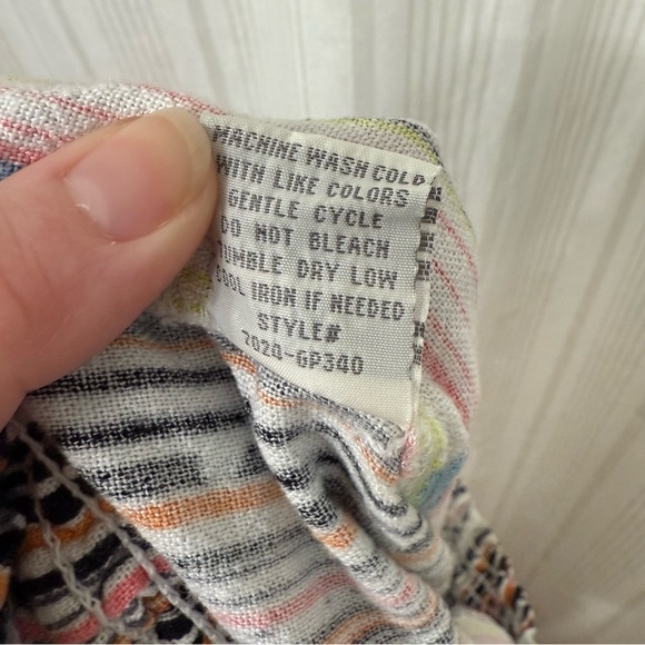 CALI 1850 Linen Blend Boho Print Beach Pants - Picture 6 of 6